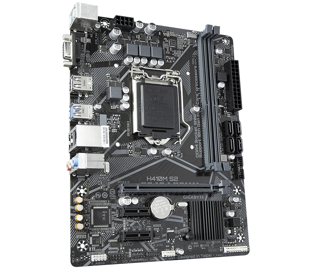 Gigabyte H410M S2 Motherboard | Intel 10th Gen | LGA1200 | Micro-ATX