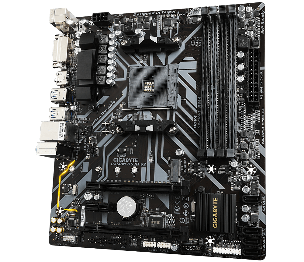 Gigabyte B450M DS3H Motherboard | AMD Ryzen | DDR4 | Micro-ATX