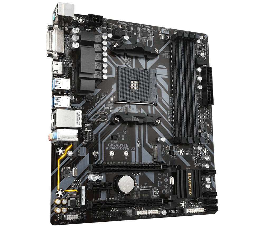 Gigabyte B450M DS3H V2 Motherboard | AMD Ryzen | DDR4 | Micro-ATX