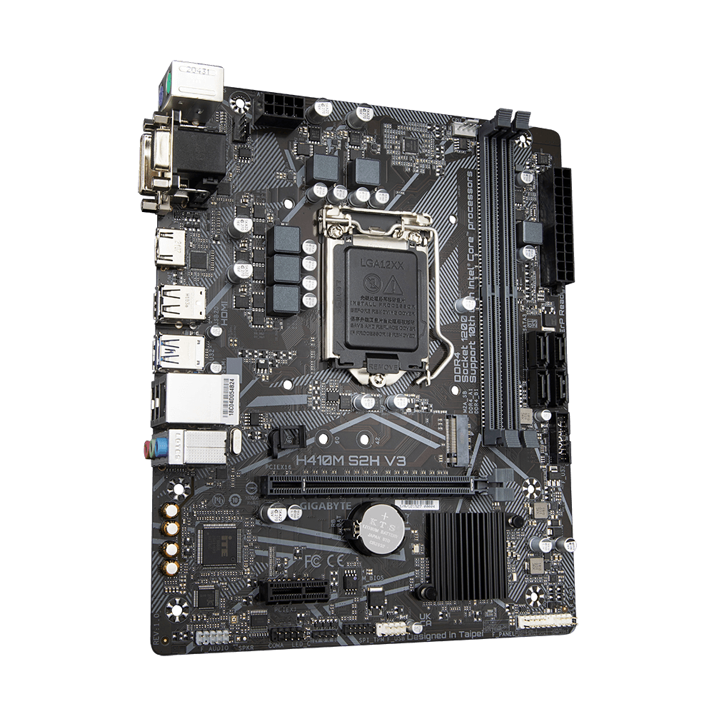 Gigabyte H410M S2H Motherboard | Intel 10th Gen | LGA1200 | DDR4 | Micro-ATX