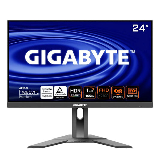Gigabyte G24F2 24" FHD IPS Gaming Monitor – 165Hz (OC 180Hz), 1ms Response, FreeSync Premium