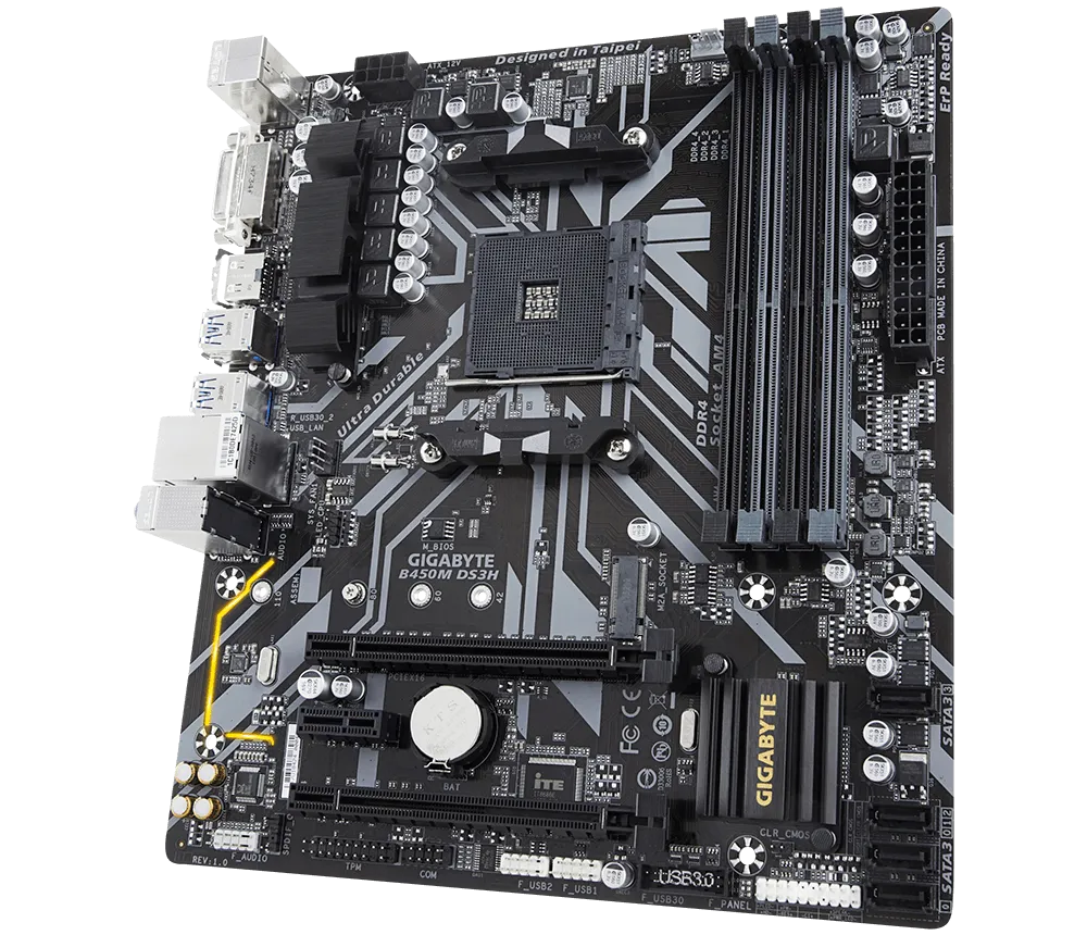 Gigabyte B450 DS3H AMD AM4 Socket ATX Motherboard
