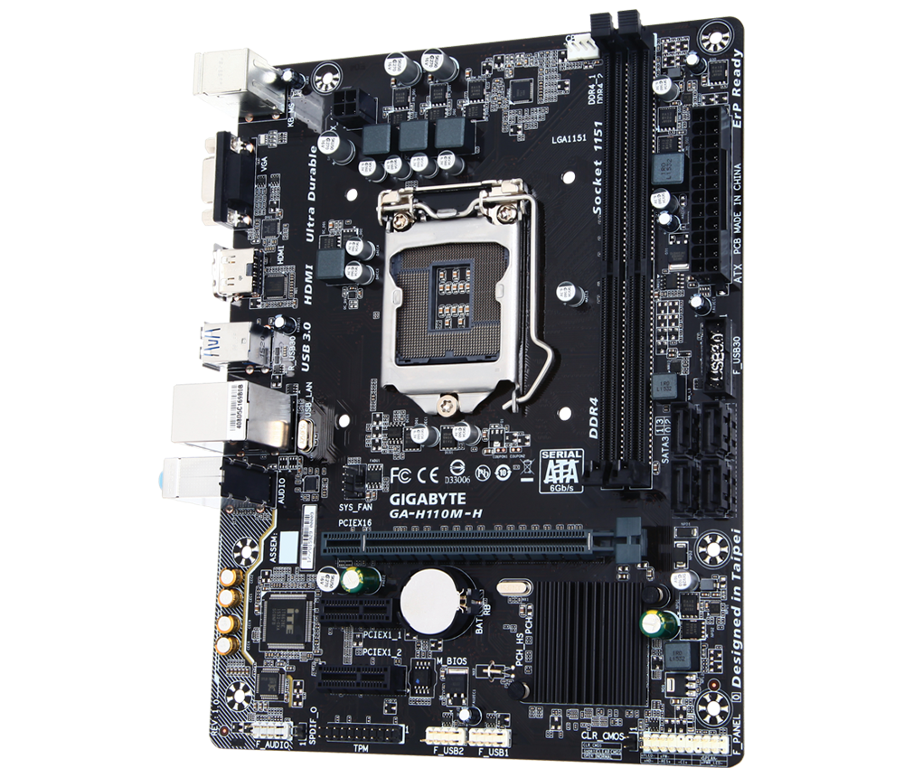 Gigabyte H110M-H Motherboard – Intel LGA 1151 | DDR4 Micro ATX Board