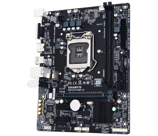 Gigabyte H110M-H Motherboard – Intel LGA 1151 | DDR4 Micro ATX Board