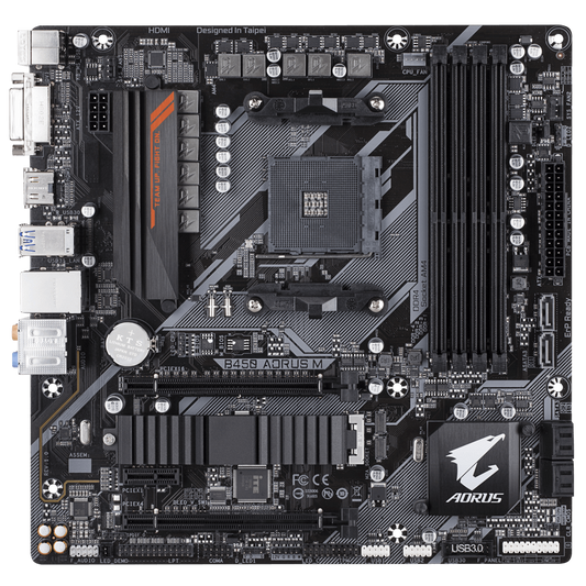 Gigabyte B450 AORUS M Motherboard | AMD Ryzen | DDR4 | Micro-ATX