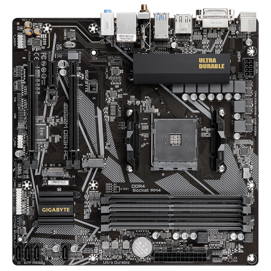 Gigabyte B550M DS3H AC Motherboard (WiFi) for AMD Ryzen AM4
