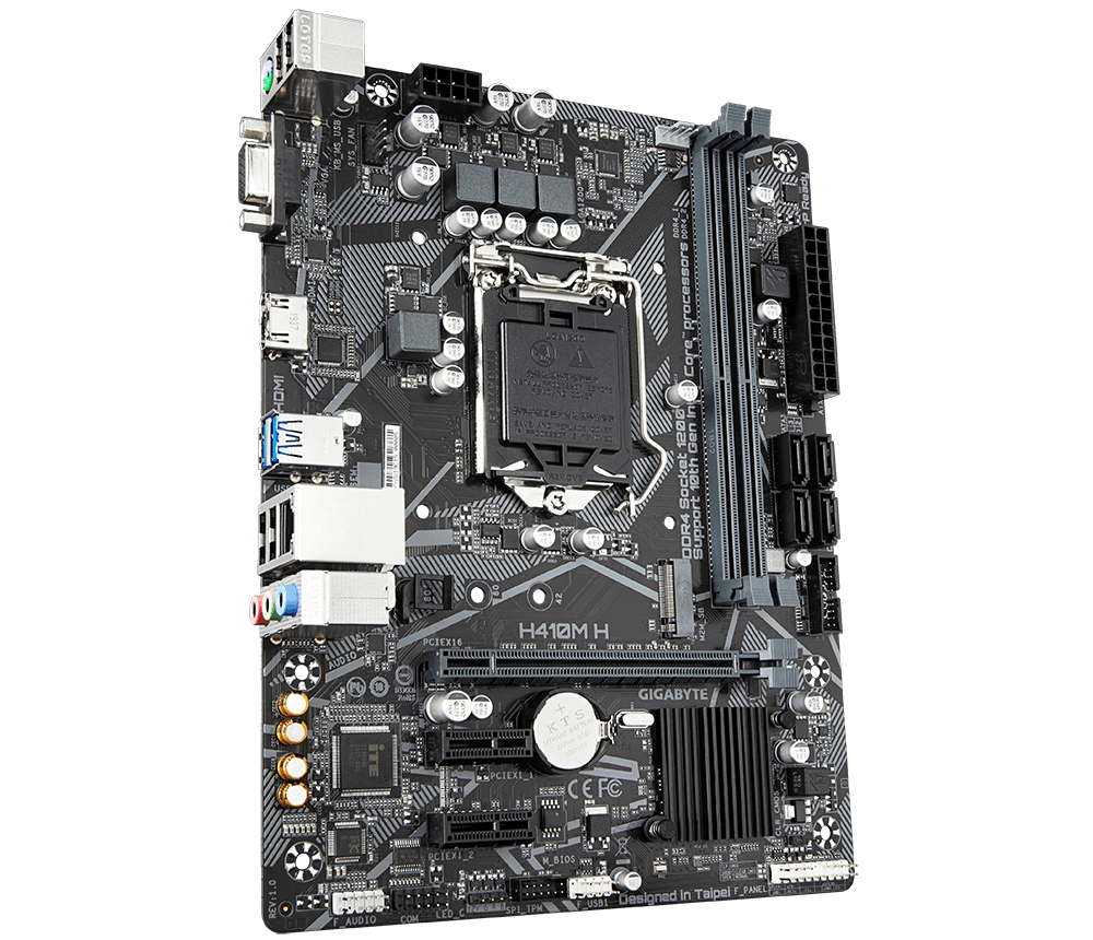 Gigabyte H410MH Motherboard | Intel 10th Gen LGA1200 | Micro-ATX DDR4