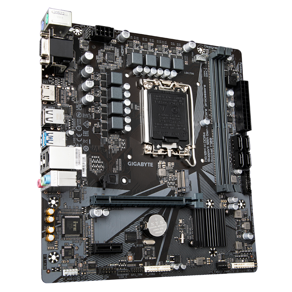 Gigabyte H610M H DDR4 Motherboard | Intel 12th/13th Gen | Micro-ATX