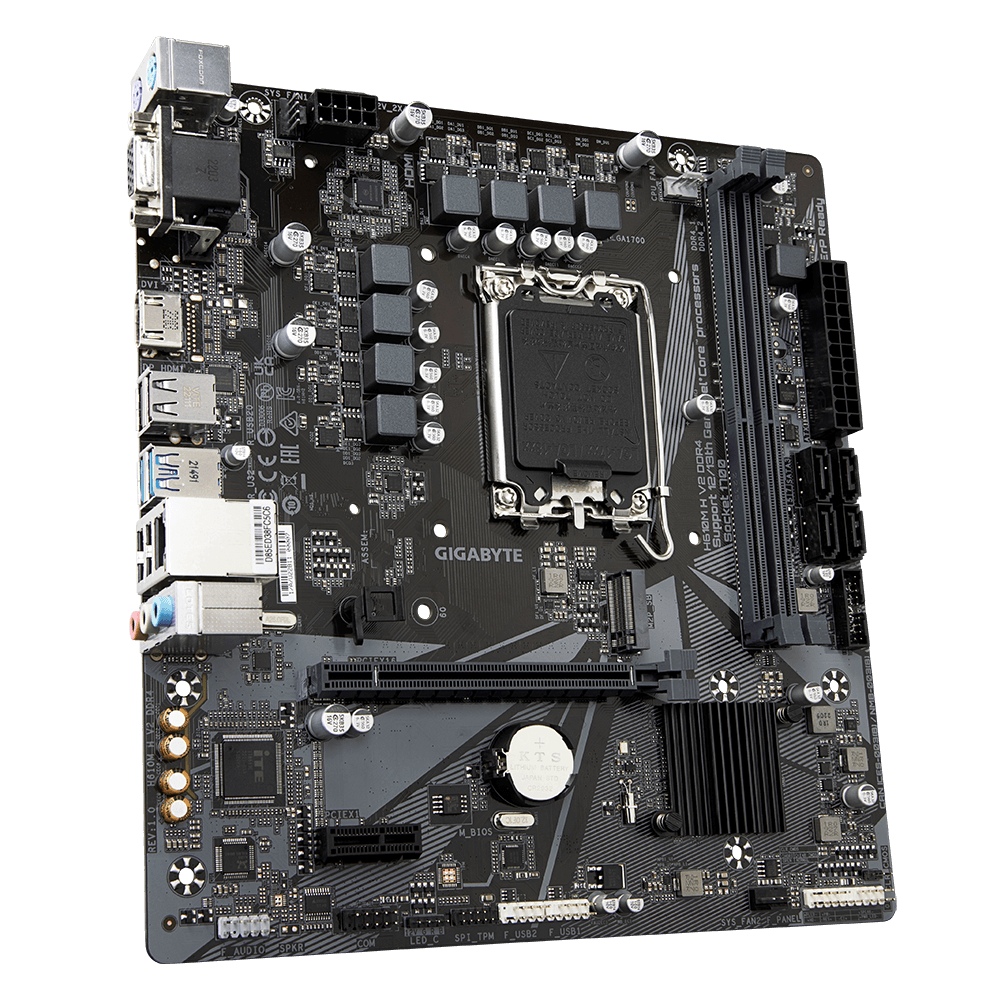 Gigabyte 610M H V2 HMotherboard | Intel 12th & 13th Gen | LGA1700 | DDR4 | Micro-ATX