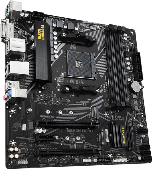 Gigabyte B550M DS3H Motherboard (Micro-ATX) for AMD Ryzen AM4