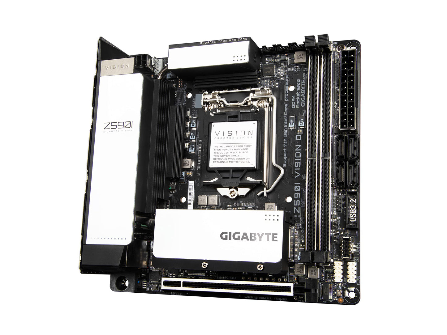 Gigabyte Z590I VISION D Mini-ITX Motherboard | Intel 10th & 11th Gen | WiFi 6 | Thunderbolt