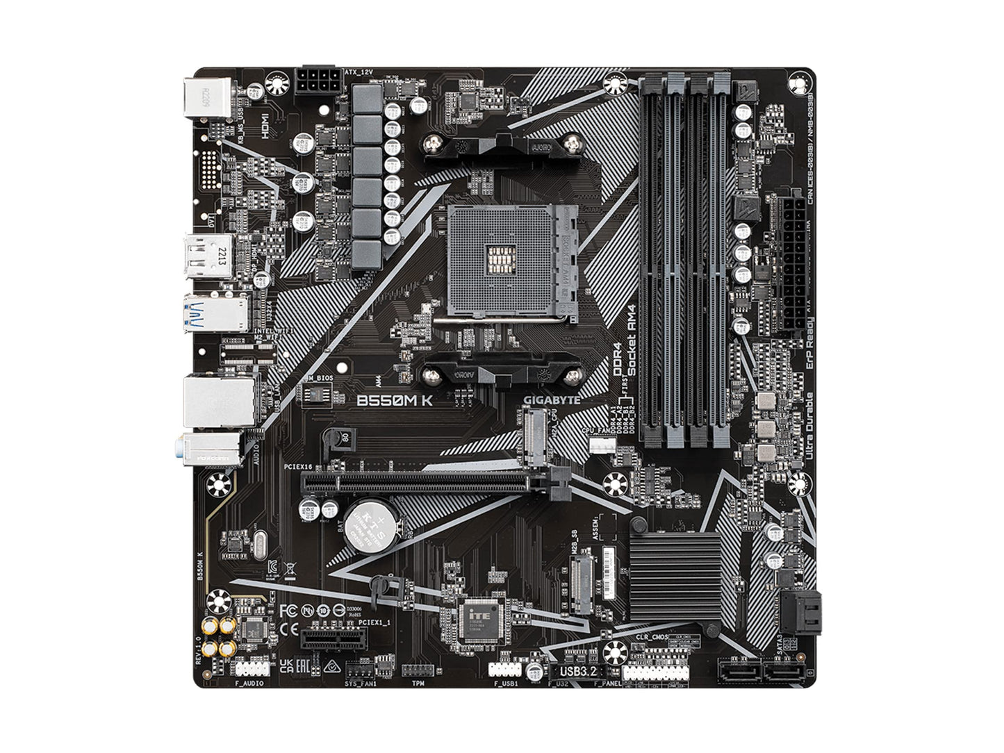 Gigabyte B550M K Motherboard (Micro-ATX) for AMD Ryzen AM4