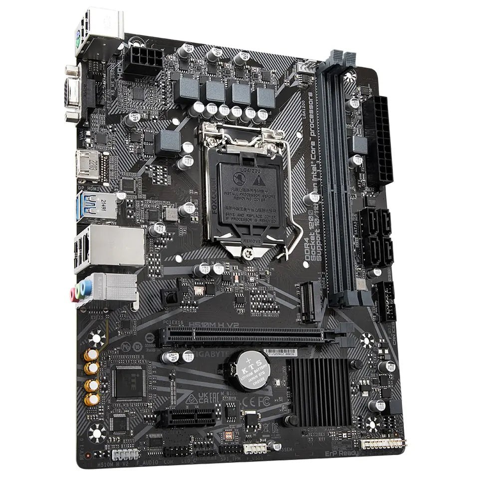 Gigabyte H410M H V2 Motherboard | Intel 10th Gen | LGA1200 | Micro-ATX